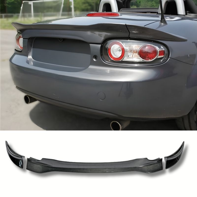 3 Pieces Trunk Spoiler for NC Miata MX-5 (Soft Top version) 3 Pieces Trunk Spoiler for NC Miata MX-5 (Soft Top version)