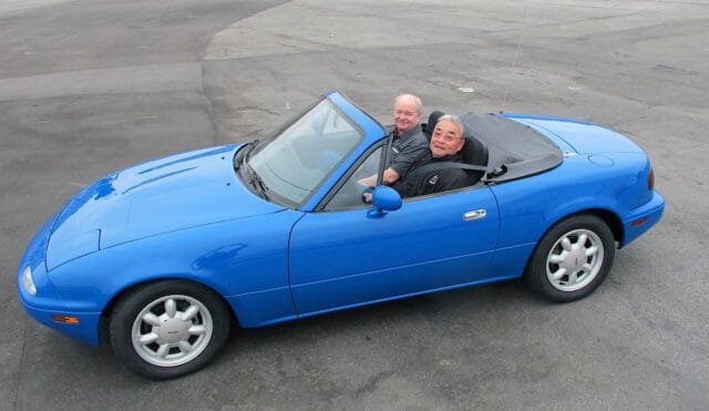 Passenger seat: Bob Hall Driver’s seat: Tom Matano
