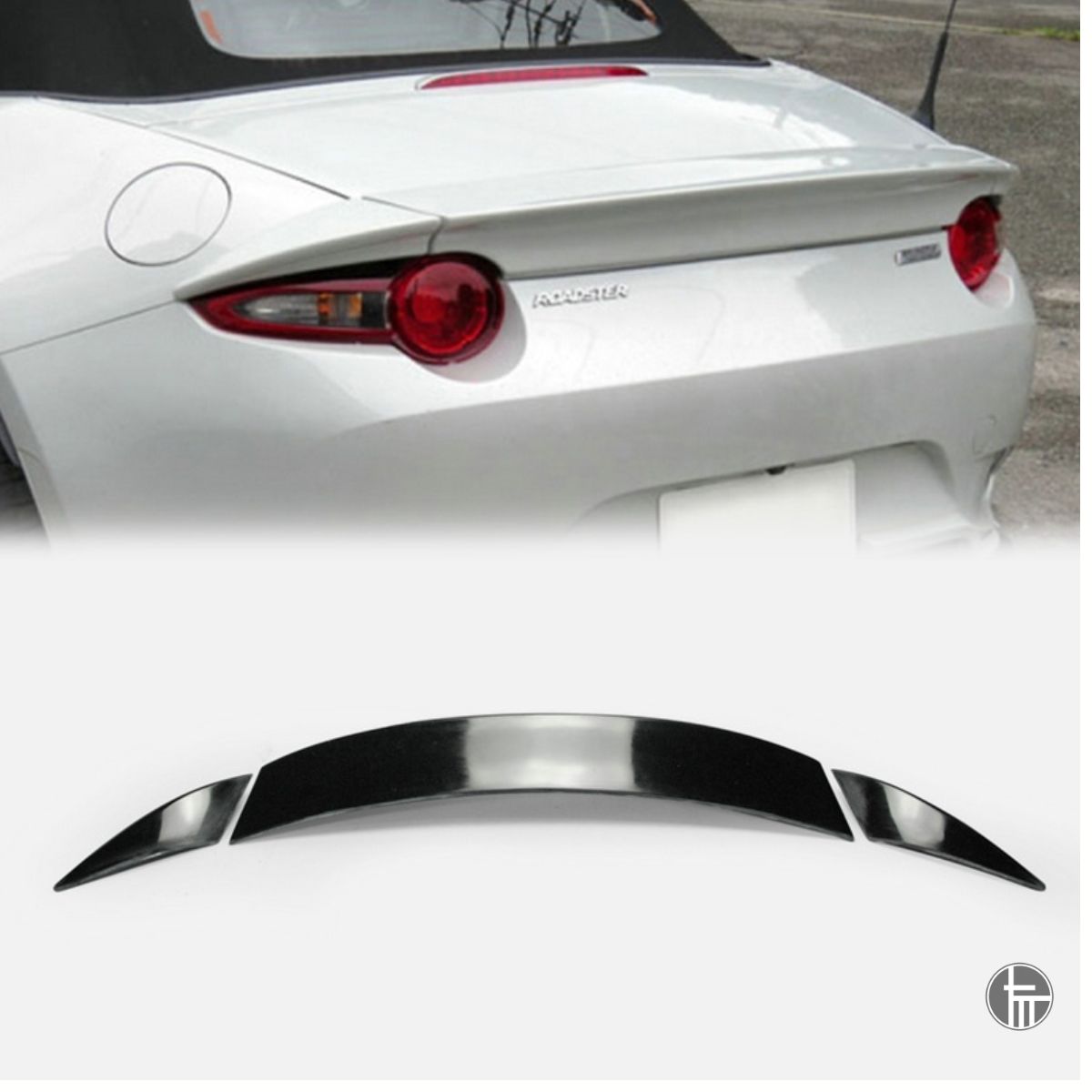 3 Pieces Rear Spoiler for Mazda Miata MX-5 ND Soft Top 3 Pieces Rear Spoiler for Mazda Miata MX-5 ND Soft Top