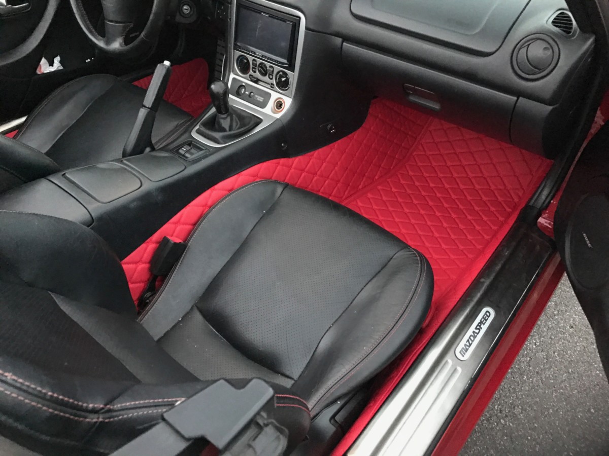 Carbonmiata Quilted Floor Mats For Na Nb Premade Material Set Of 2