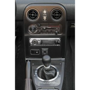 Jass Performance Black Brushed Stainless Steel Tombstone Cover, NA/MK1 NA Center Console TopMiata