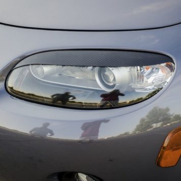 Carbon Fiber Headlight Eyelids Trim Cover Pair For Miata MX5 MX-5 NC 2005-2015 Roadster Hardtop 2 Door Coupe 
