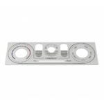 Jass Performance Labeled Brushed Stainless Heater Panel (HVAC) for NB/MK2
