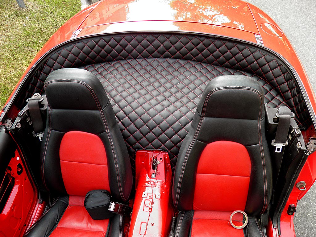 Carbonmiata Quilted Rear Parcel Shelf Cover Premade Material For Na Nb