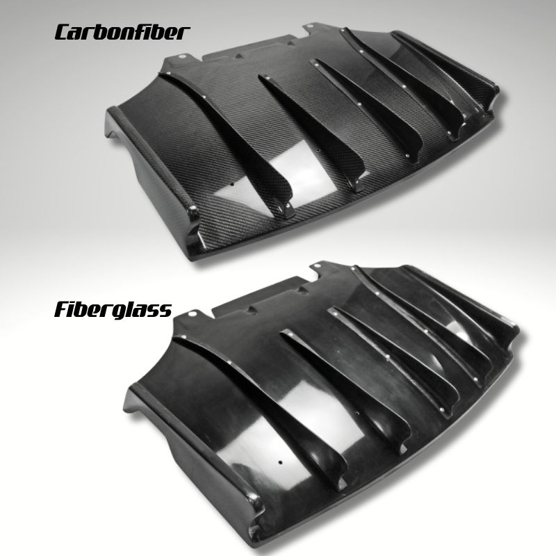 Carbonfiber vs Fiberglass: Akari Rear Diffuser with Fins for Mazda Miata MX-5 NA Carbonfiber vs Fiberglass: Akari Rear Diffuser with Fins for Mazda Miata MX-5 NA