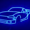 Mazda Miata NB LED Neon Sign (3/4 view)