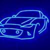 Mazda Miata ND LED Neon Sign (3/4 view)