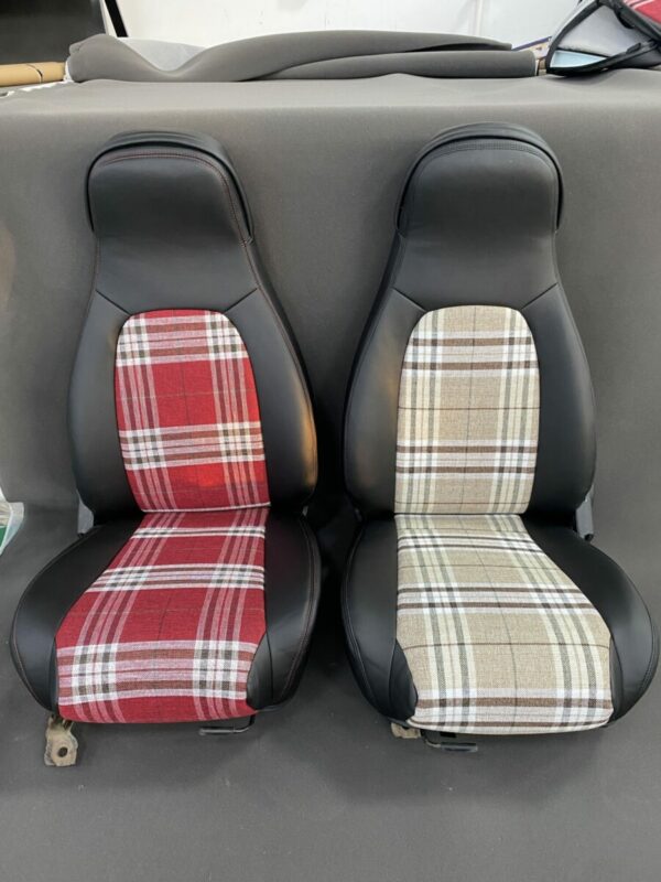 CarbonMiata Vintage Racing Tartan Plaid Seat Covers For Miata NA/Mk1