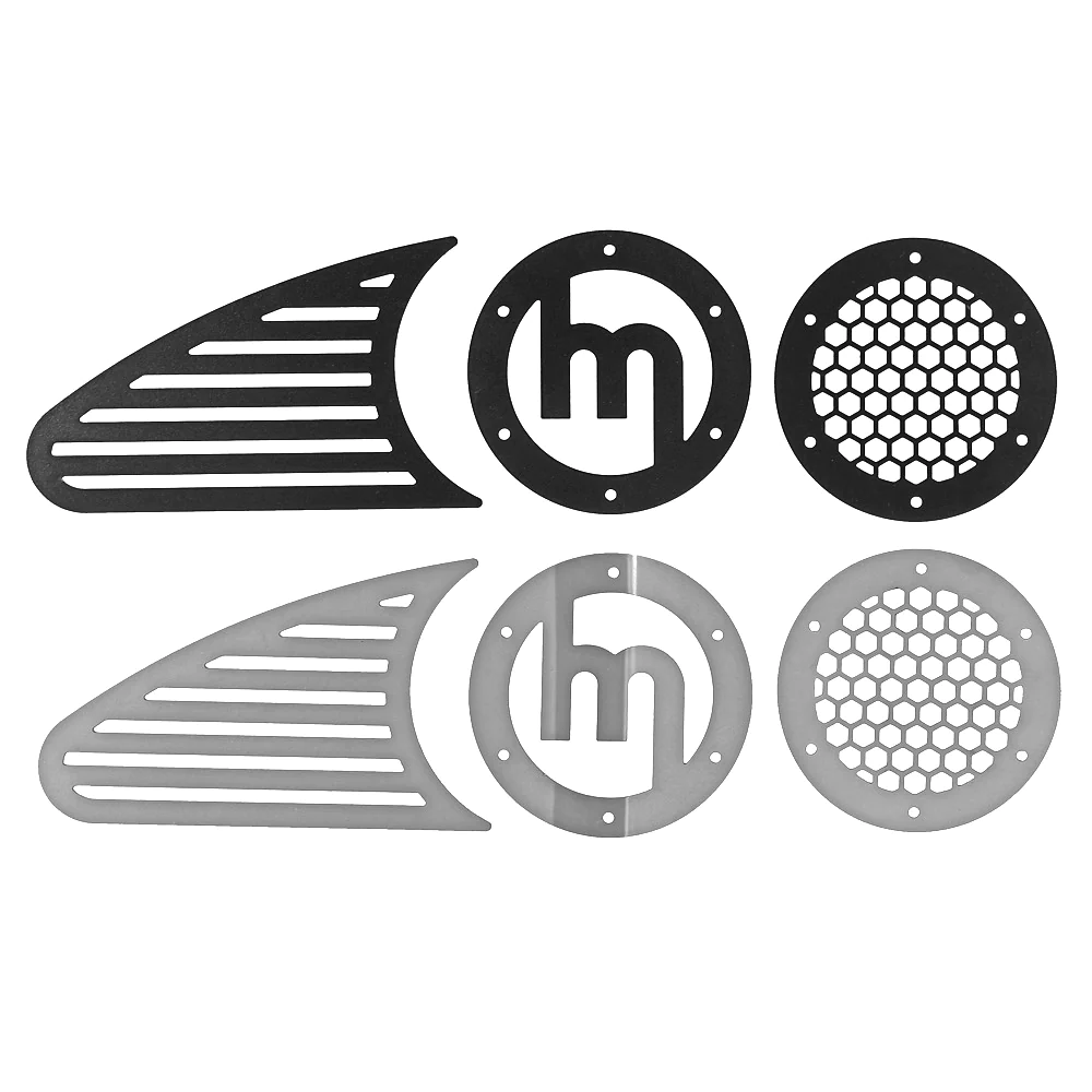 Premium Miata NA Speaker Covers Stainless Steel & Matte Black