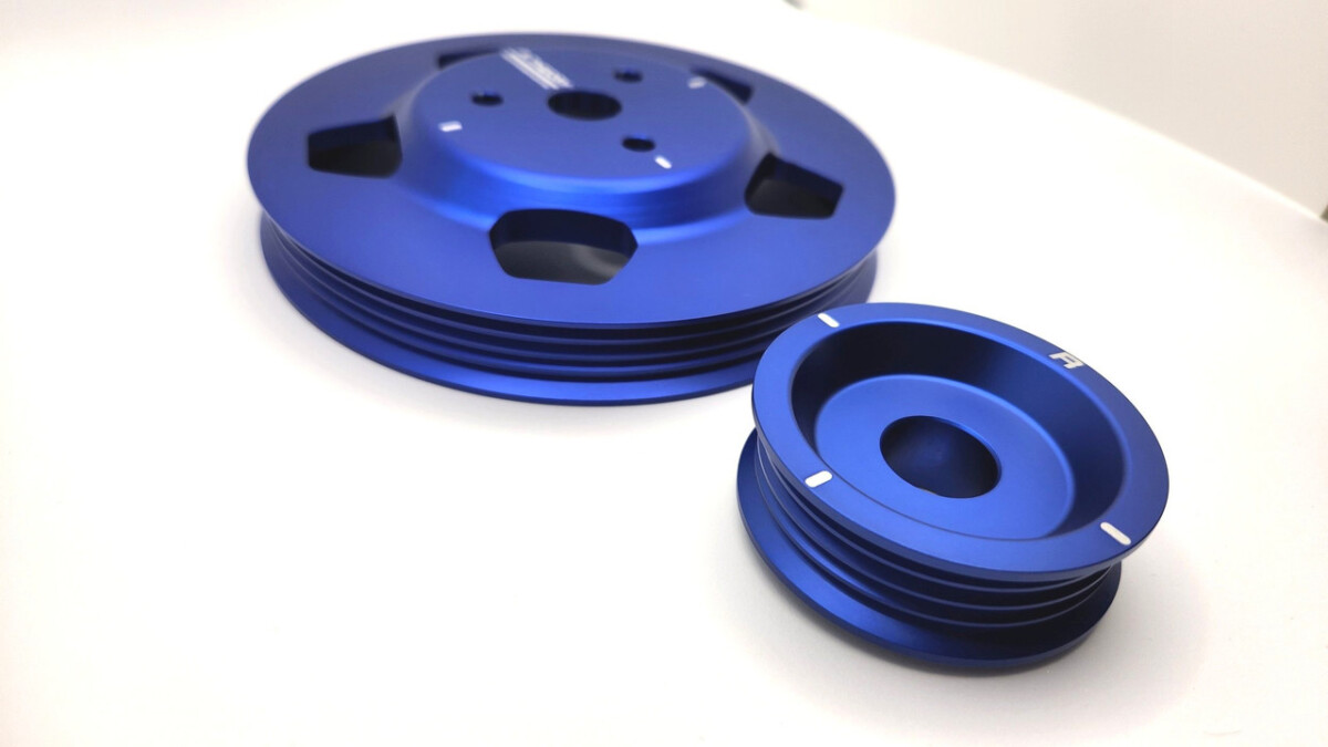 Billet Aluminum Alternator and Water Pump Pulley