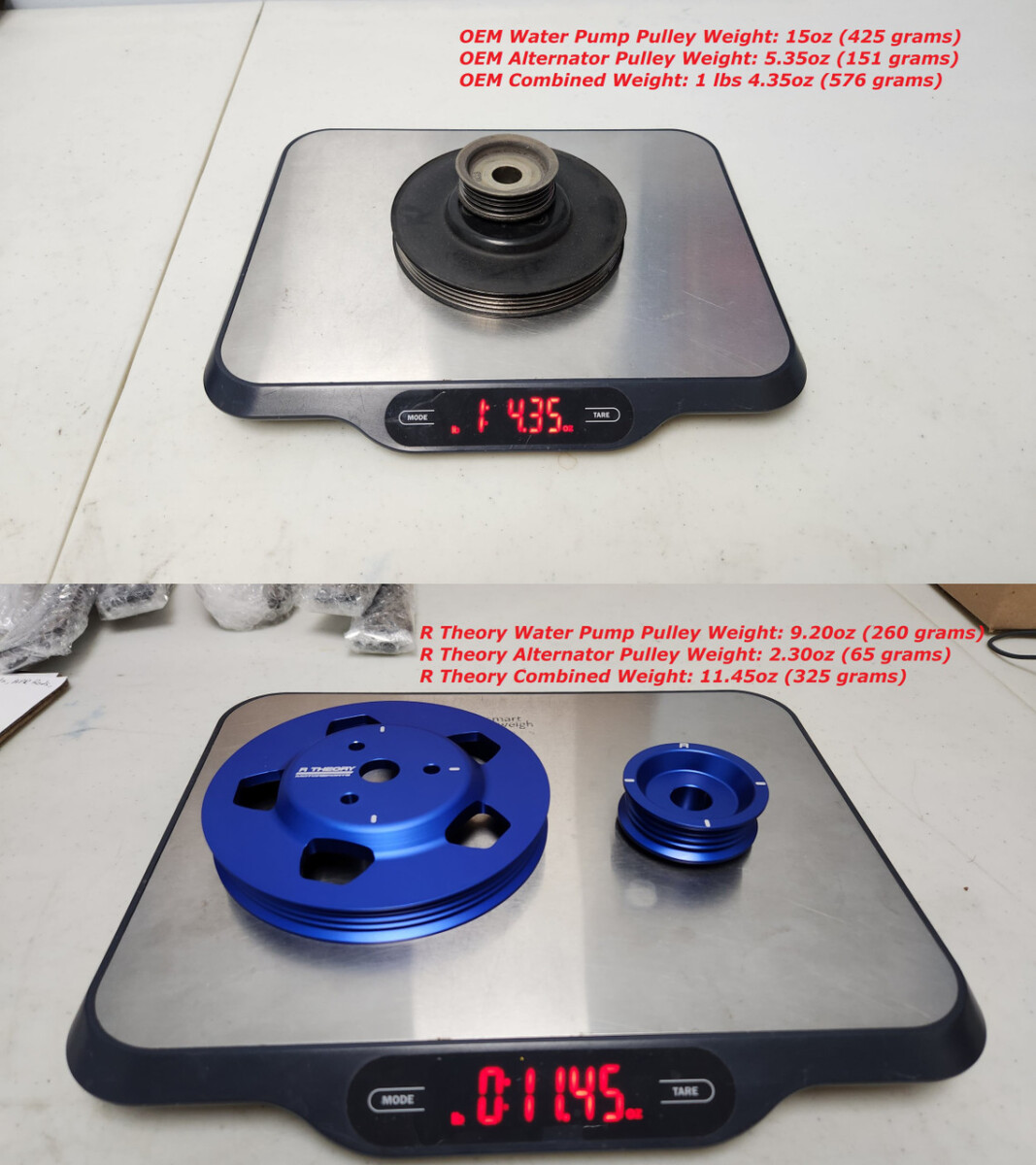 Billet Aluminum Alternator and Water Pump Pulley