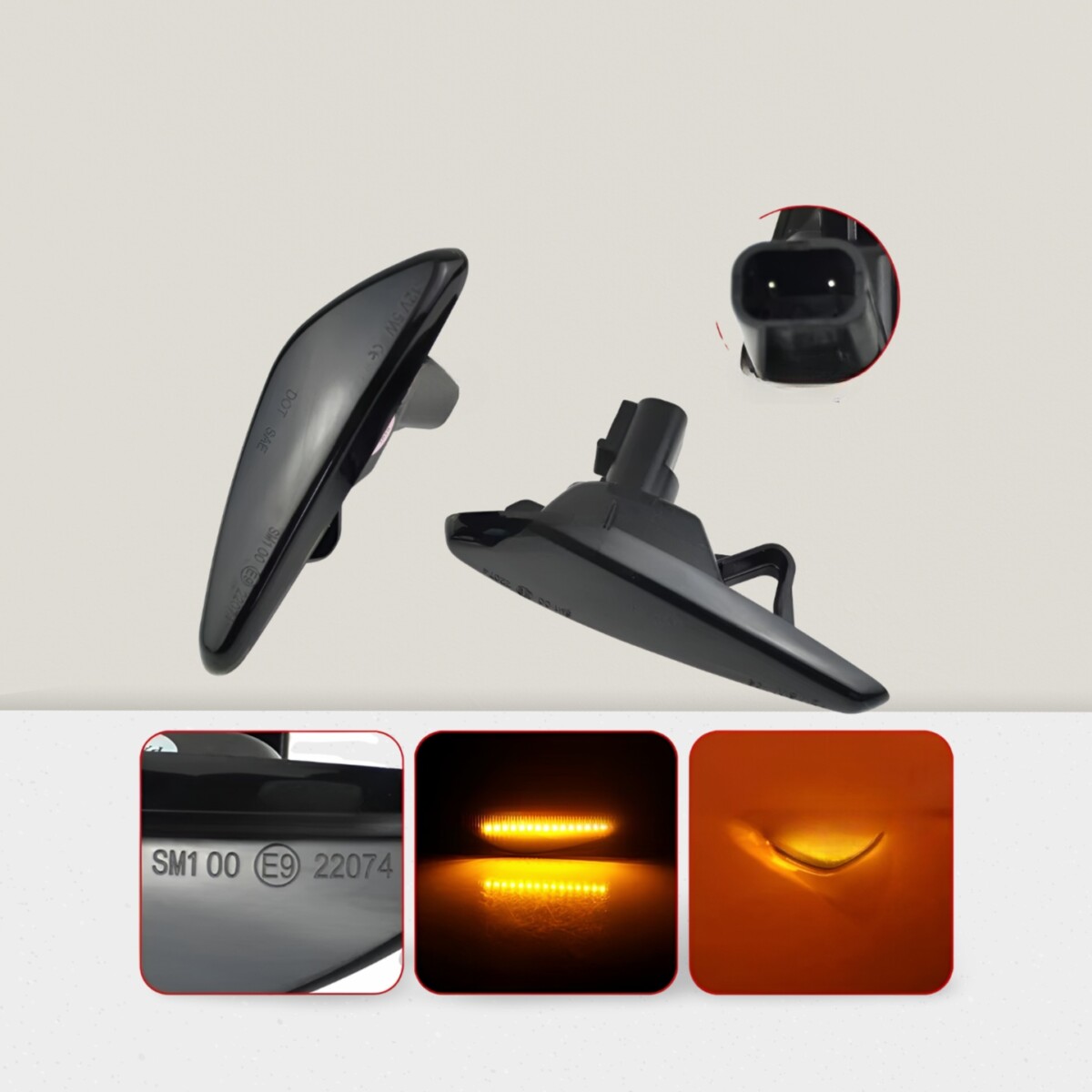 Sequential LED Side Marker Turn Signal Lights for Mazda MX-5 Miata ND (Set of 2)