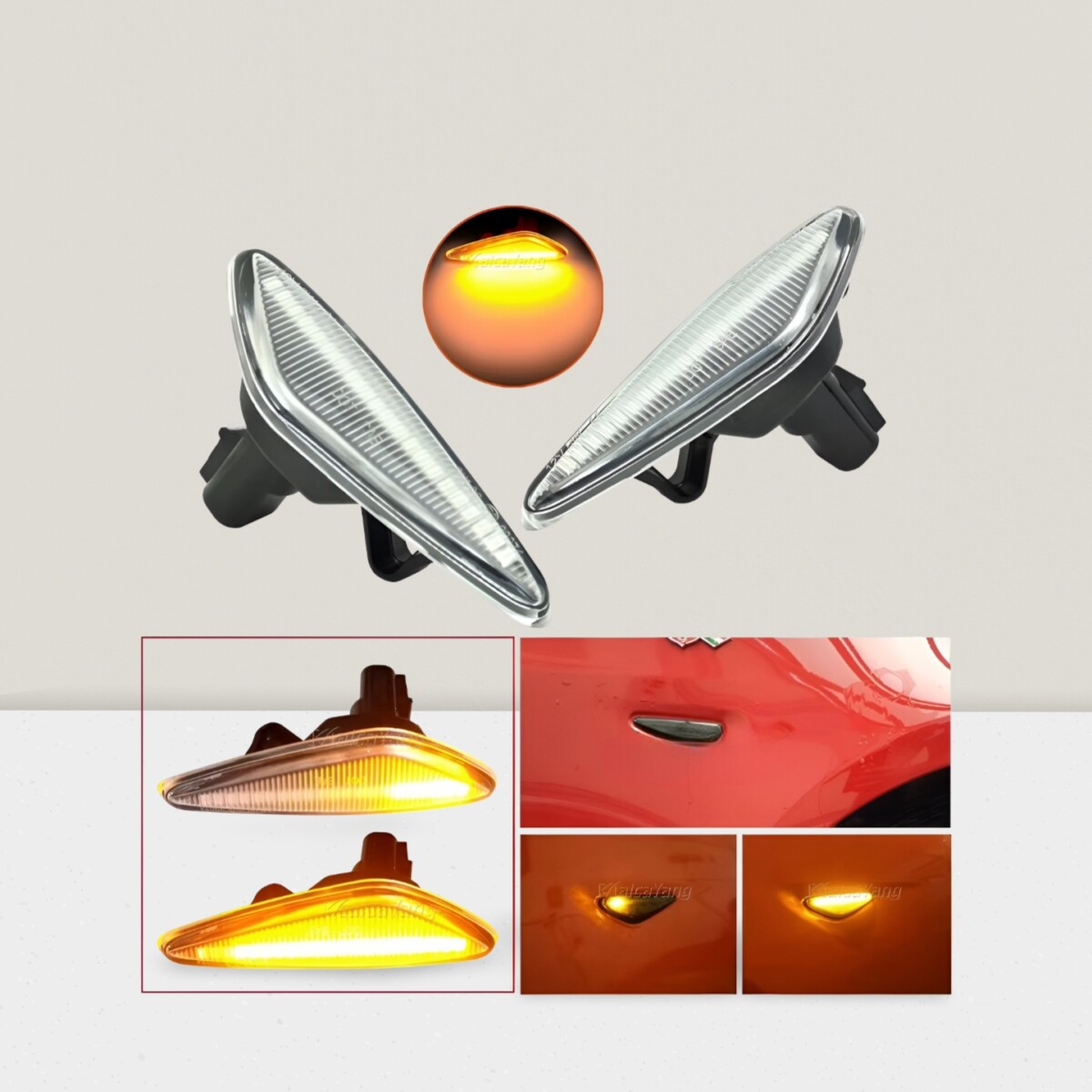 Sequential LED Side Marker Turn Signal Lights for Mazda MX-5 Miata ND (Set of 2)