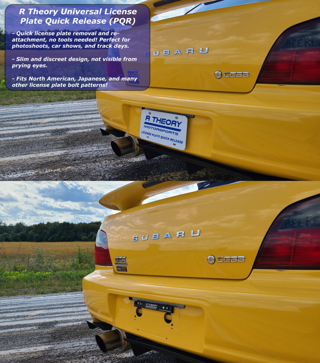 Universal License Plate Quick Release Bracket
