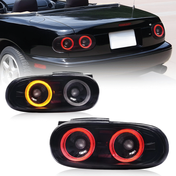 Porte-clés Personnalisé Mazda MX-5 Miata - Fibre De Carbone, Chaîne Cuir Rotative, Cadeau Pour Propriétaire NA NB NC ND
