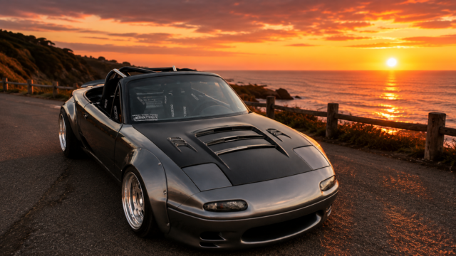 Miata NA akari carbon hood