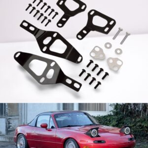Full Hardtop Mount Bracket Set with Mounting Hardware for Mazda MX-5 Miata NA & NB (1989–2005)