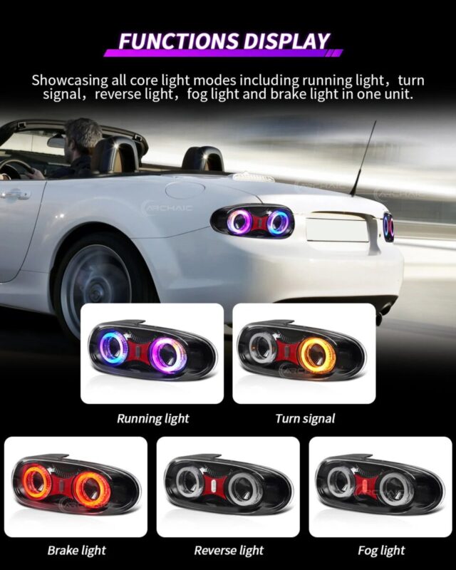 Mazda Miata NC LED Tail Lights (2005–2015) – Full LED, Startup Animation